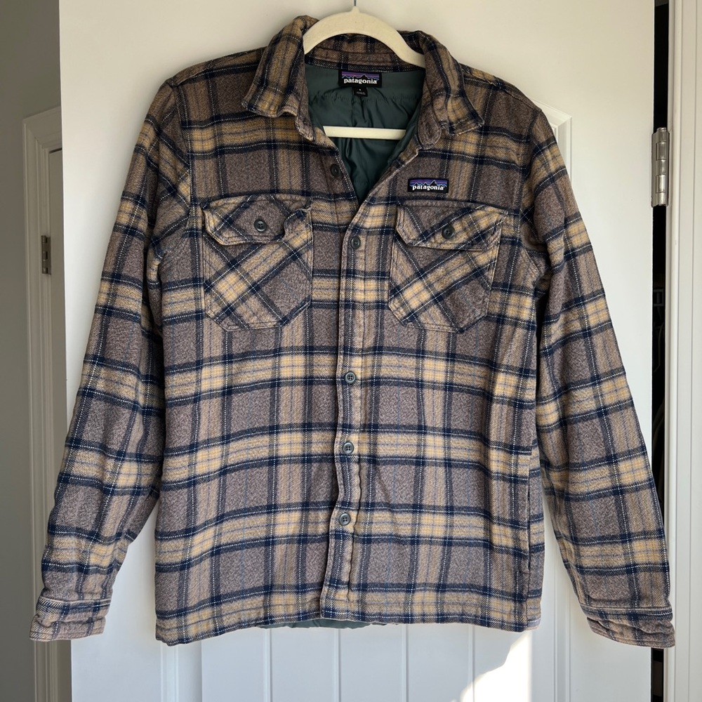 Patagonia Men's Insulated Fjord Flannel Jacket Size Small